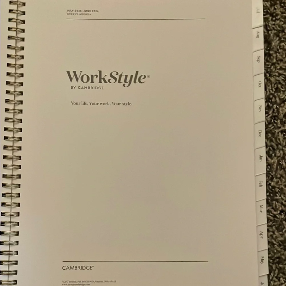Navy and Gold Home Office Planner